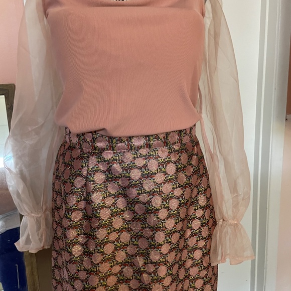 Modcloth Glad you Came Jacquard Mini Skirt nwot - Picture 4 of 7